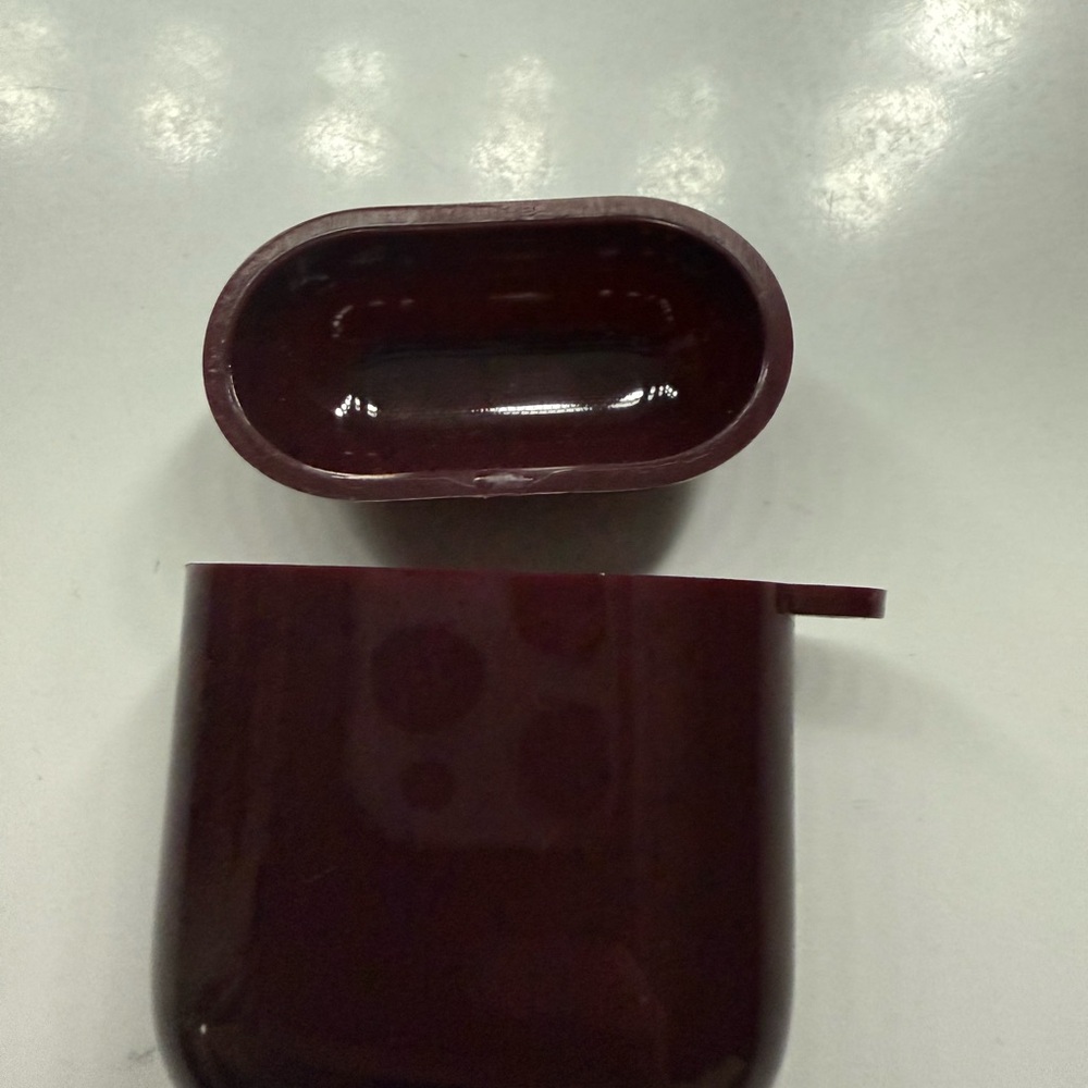 SHEIN dark red airpod 1st generation case